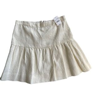 J. Crew Women’s size 2 Ivory Floral Embossed Jacquard Short Skirt NWT